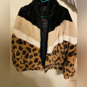 Faux fur coat